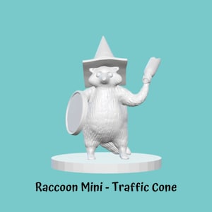 Raccoon Miniature - Traffic Cone