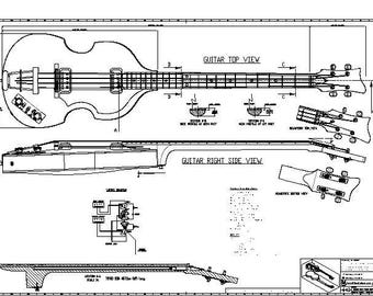 Hofner 500/1 Violin Bass PDF Plans Blueprint – Electric Bass 01