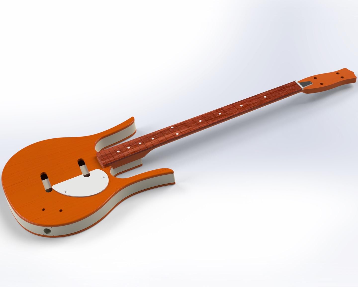 Danelectro Longhorn Bass 3D Model CAD Files - Etsy Canada