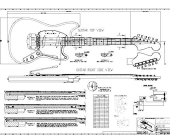 フェンダー ムスタング エレキギター 01. PDF プラン ブループリント