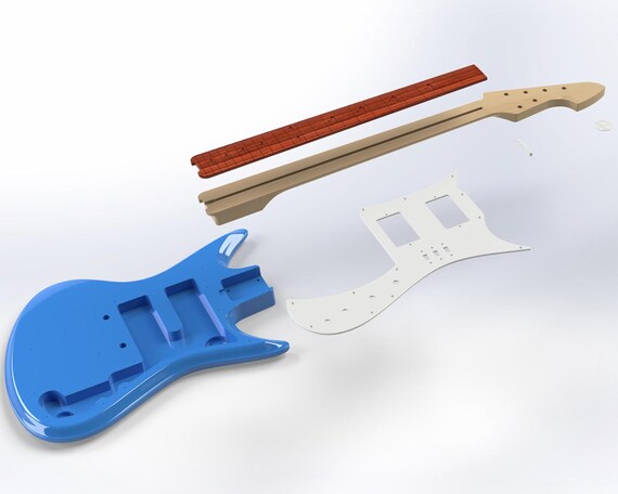 Teisco ET-230 Sharkfin (humbuckers - Bigsby - Tune-o-matic) 3D