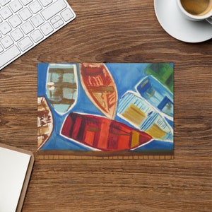 Loose Boats at the Walk Greeting card
