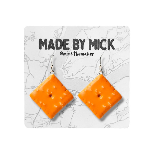 Cheese cracker earrings