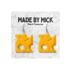 Cheese slice earrings