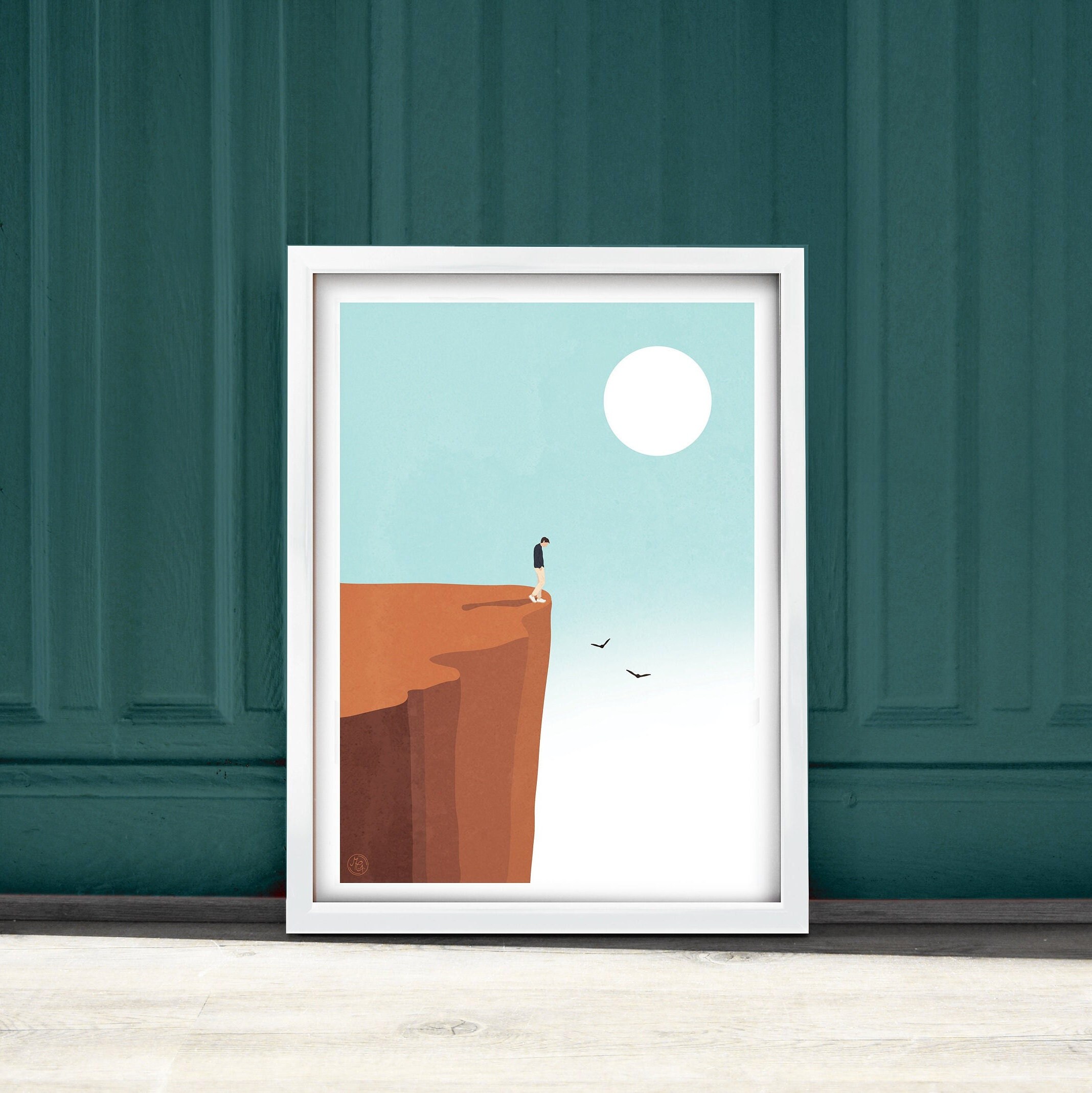 Affiche Illustration Au Dessus Des Nuages