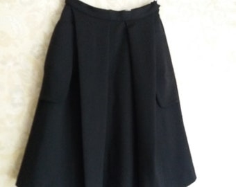 Vintage Christian Dior by John Galliano black skirt midi pocket