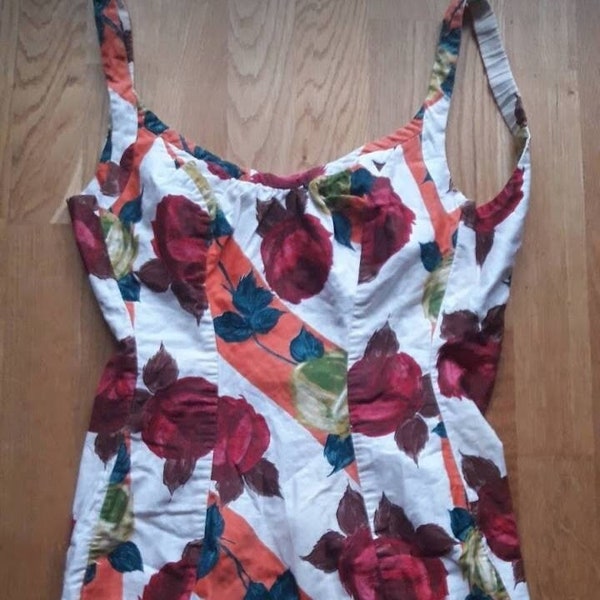 Vintage 50-60’s Catalina red rose Swimsuit