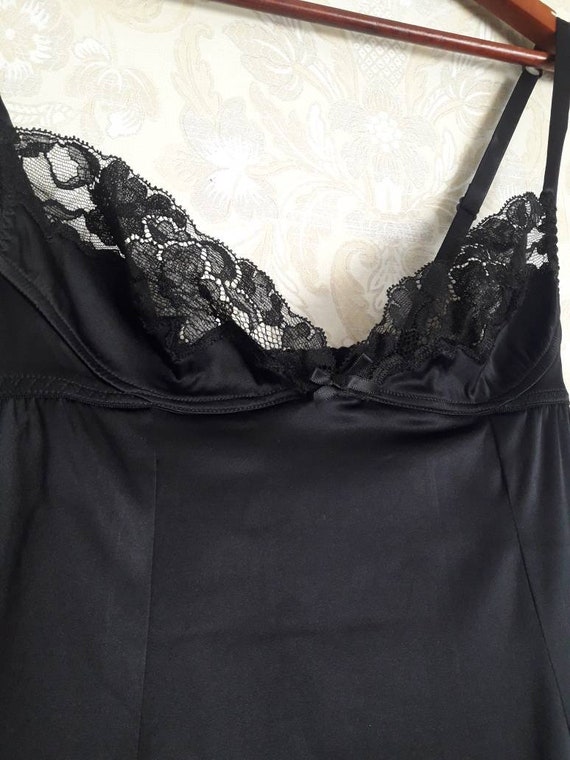Dolce Gabbana bustie slip dress midi black silk l… - image 5