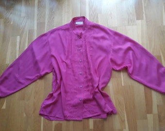 Vintage MARIMEKKO 70s blouse rose pink.Staple