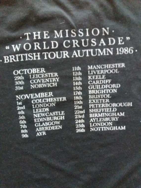 Vintage t-shirt tour 1986 The Mission - image 6