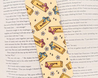 Coquette Butter Bookmark — Double-Sided Pastel Bookmark — Girly Bookish Gift for Readers