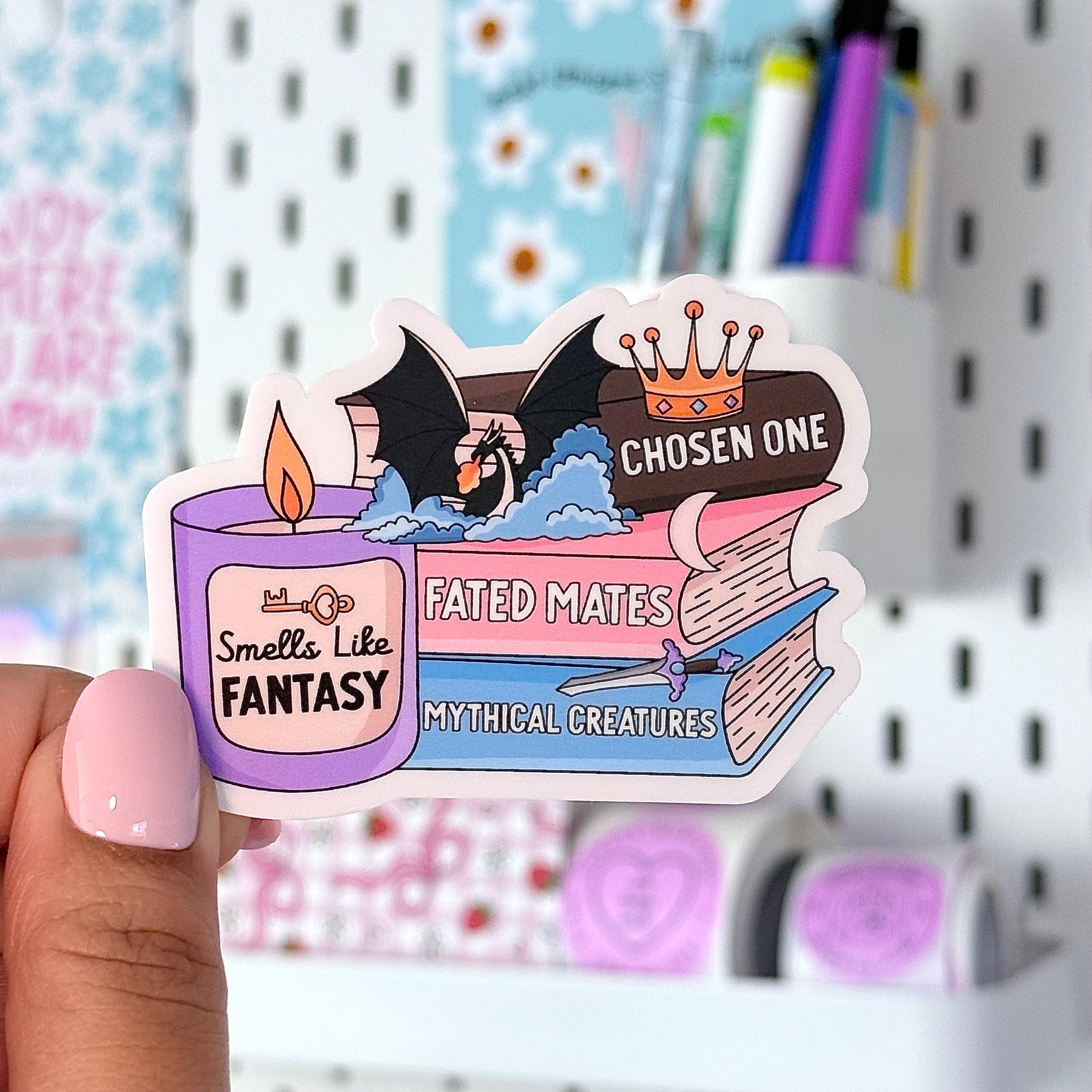 Fantasy Book Stack Vinyl Sticker - Etsy