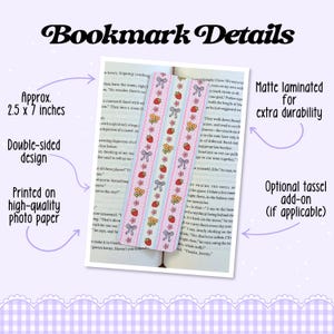 Silly Goose Book Club Bookmark: Matte Laminated Double-Sided with Optional Tassel image 4