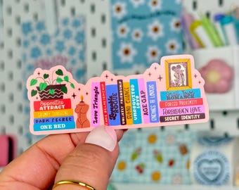 Romance Book Trope Sticker - Book Lover Vinyl Decal