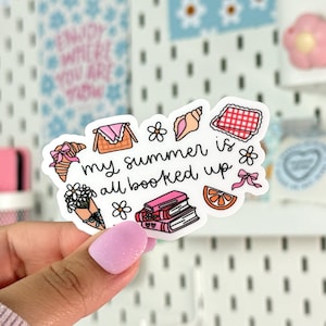 Beachy Book Sticker: Summer Reading Vinyl Decal for Bookworms