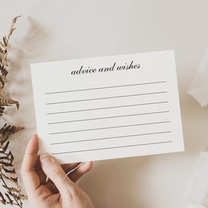 Hochzeitskarten, Hochzeitskarten, 10x15 und 5x7, Brautpartykarten, minimalistisch modern, bearbeitbare druckbare DIY-Beratungskarte