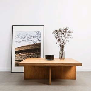 OTOTO.04 Square coffee table, plywood coffee table, low coffee table