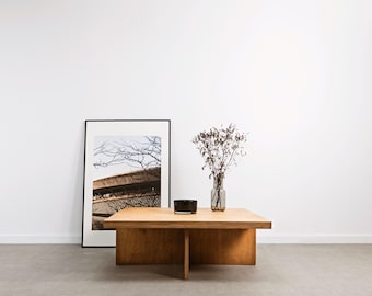 OTOTO.04 Table basse carrée, table basse en contreplaqué, table basse