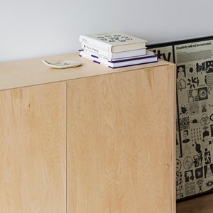 OTOTO.01 Minimalist plywood sideboard, modern sideboard, scandinavian sideboard, chest of drawers, stand media console, sideboard, bookcase image 3
