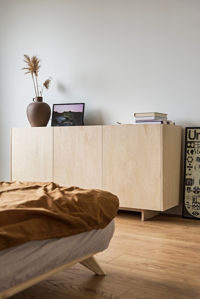 OTOTO.01 Minimalist plywood sideboard, modern sideboard, scandinavian sideboard, chest of drawers, stand media console, sideboard, bookcase image 9