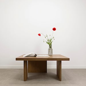 OTOTO.16 Minimalist square plywood coffee table in Japandi style, square coffee table, plywood coffee table, low coffee table