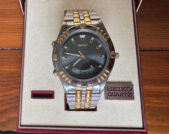 Vintage Seiko Oval Link Two Tone Watch – wear fortune
