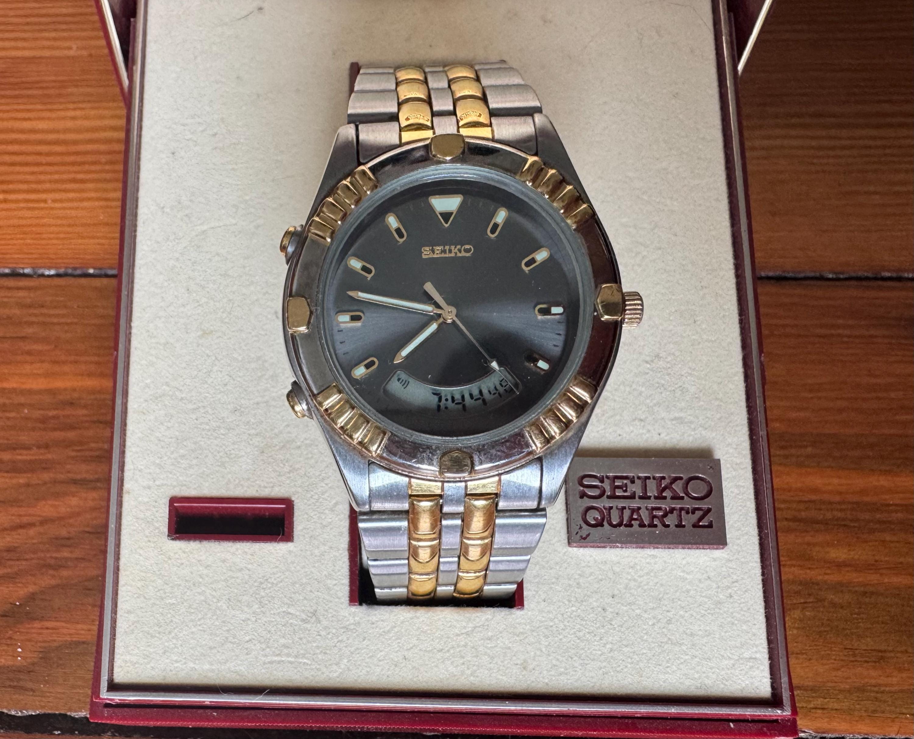 SEIKO ALARM セイコー アラーム　金色 メンズ　腕時計 Yahoo!オークション -「seiko alarm」(その他) (セイコー)の落札