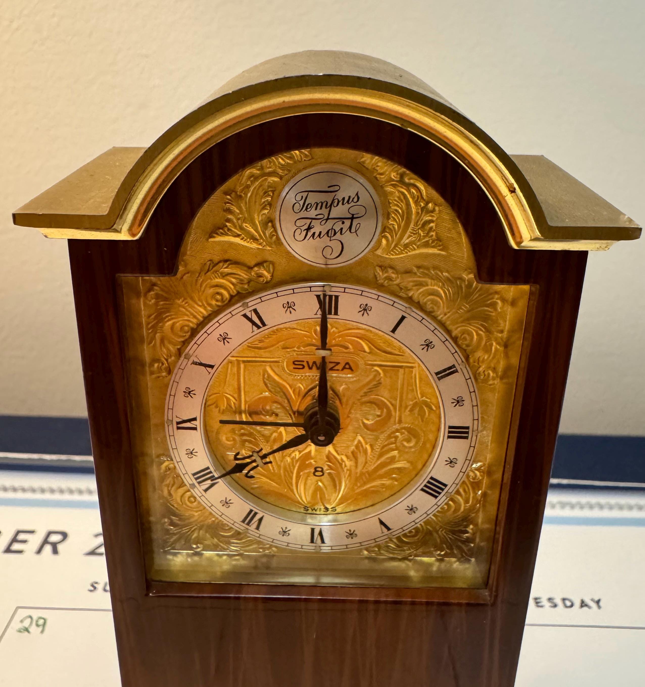 Tempus Fugit Desk Clock With Alarm - Etsy