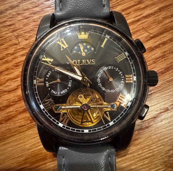 Men’s Automatic Moon Phase Skeleton Display Watch - image 2