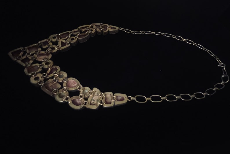 Vintage Semi-Precious Stone Statement Necklace image 3