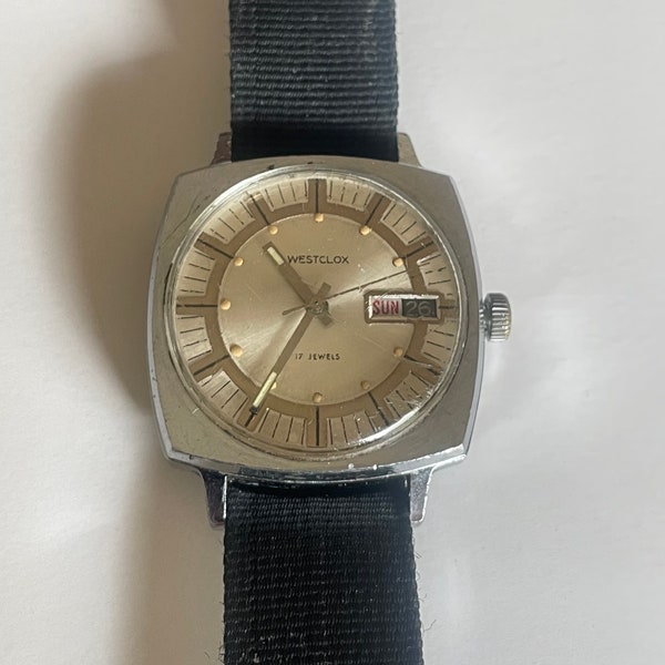 Vintage Westclox Day Date watch