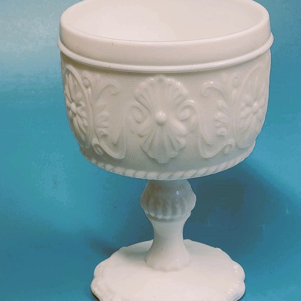 Vintage Milk Glass Compote Candy Dish