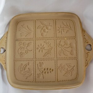 Brown Bag, Kitchen, Brown Bag Shortbread Pan Ceramic Cookie Art 988 Hill  Designfruit Floral