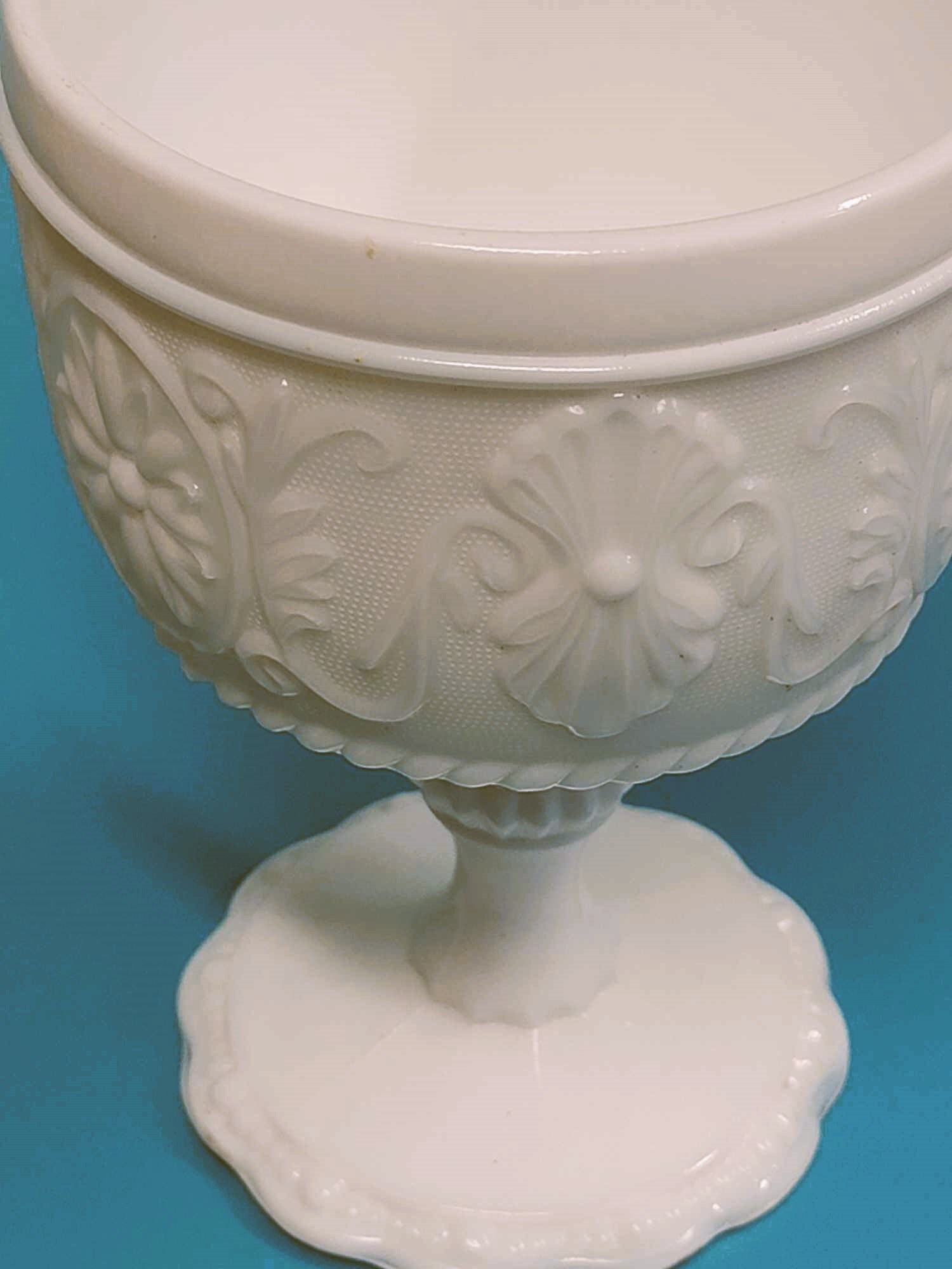Vintage Milk Glass Compote Candy Dish - Etsy