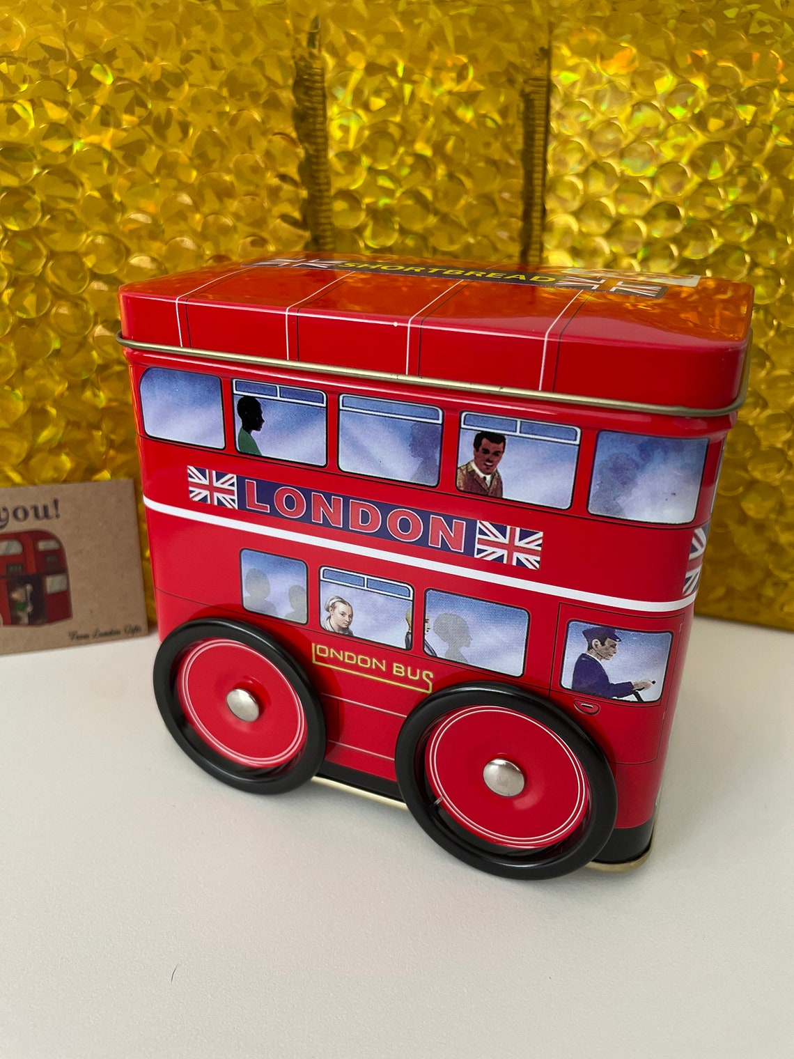 London Bus Tin Filled With Shortbread Etsy