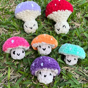 Crochet Mushroom Pop Plush Fidget Toy | ADHD Plushie | Sensory Toys | Quiet Fidgets | Back to School Keychain