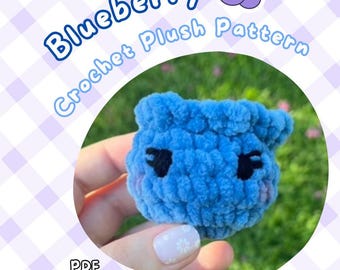 Haakpatroon bosbes: amigurumi-fruitsleutelhangerhanger (pdf-patroon)