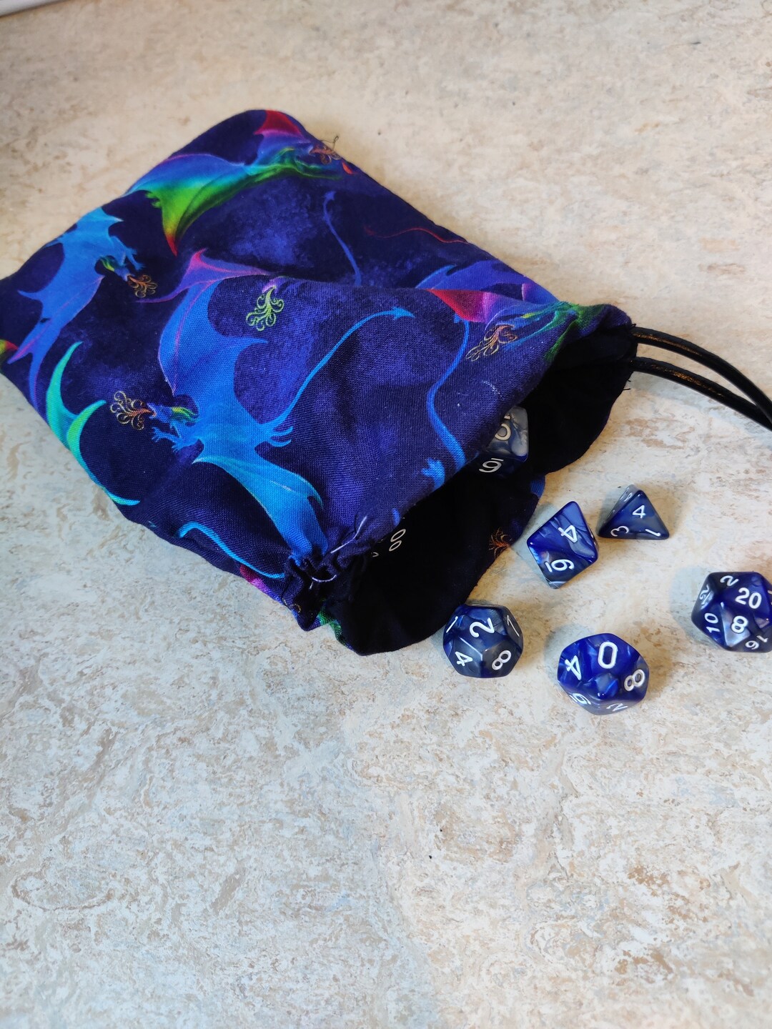 Reversible Rainbow Dice Bag. Dungeons and Dragons. Dnd. Pride. Etsy