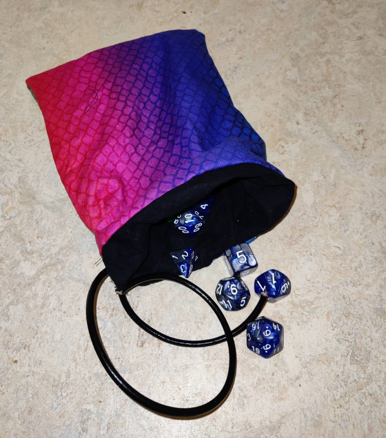Reversible Rainbow Dice Bag. Dungeons and Dragons. Dnd. Pride. Etsy