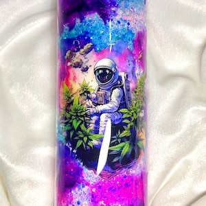 Space Man glitter Tumbler