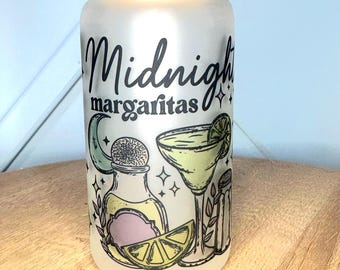 16 oz Glass Mason Cup Midnight Margs