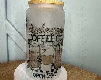 Moe moeders koffie 16 oz glazen Mason Cup