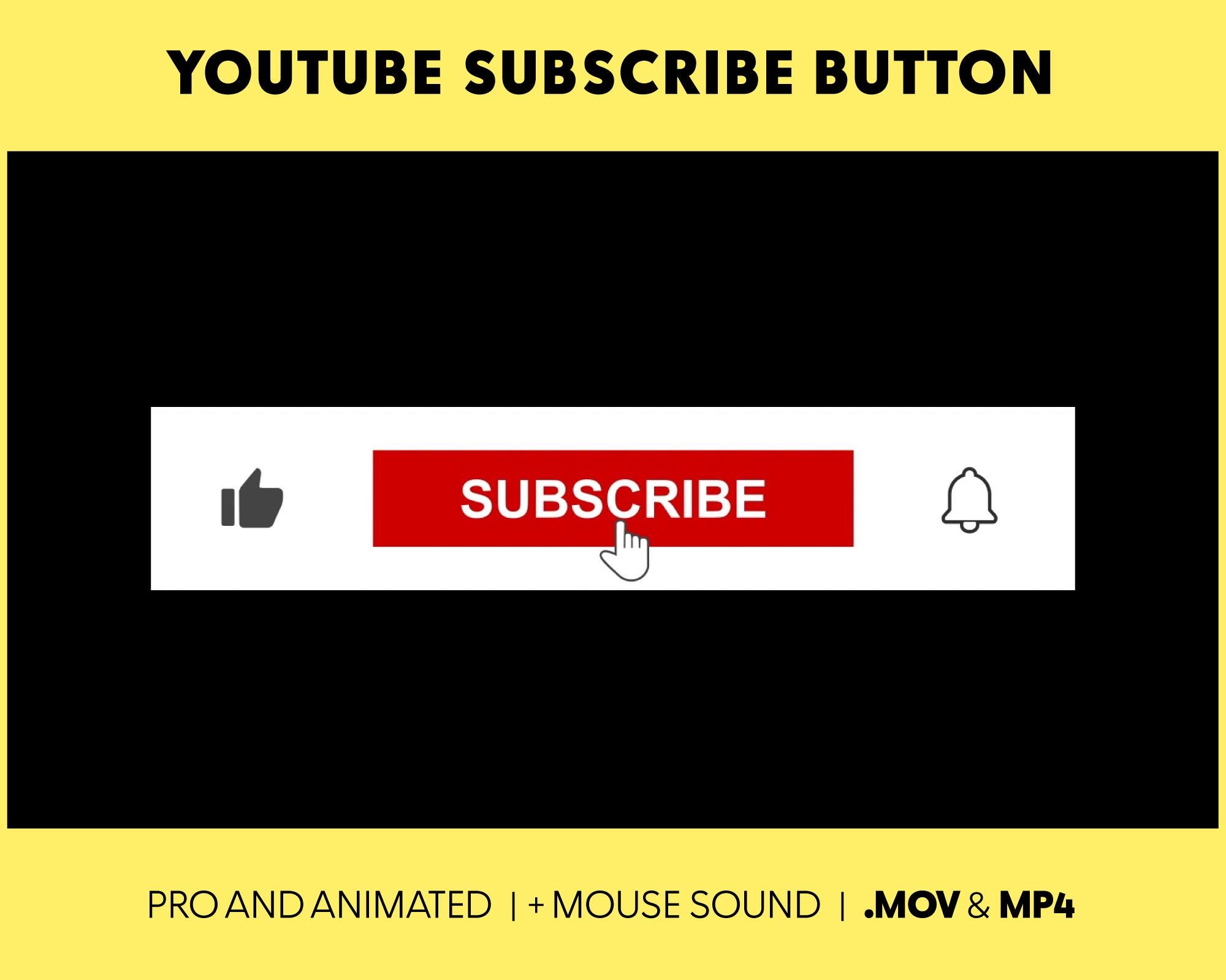 Animated Subscribe Button for Professional Youtube Channel - Etsy