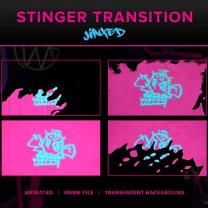 Jinx Stinger Transition for Twitch Streamers | &quot;Jinxed&quot; |  Pink & Blue | Arcane, League of Legends
