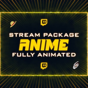 Animated Twitch Pack ANIME Manga for Streamers Instant Download