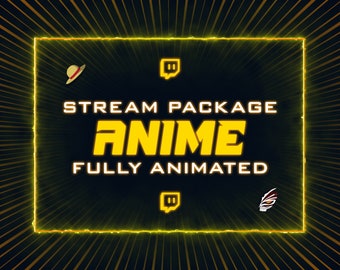 Animated Twitch Pack ANIME Manga for Streamers Instant Download