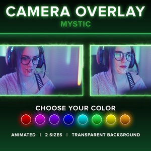 Animated Mystic Camera Overlay Twitch | Customizable Color | Webcam Border Stream