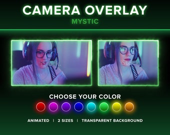 Animated Mystic Camera Overlay Twitch | Customizable Color | Webcam Border Stream