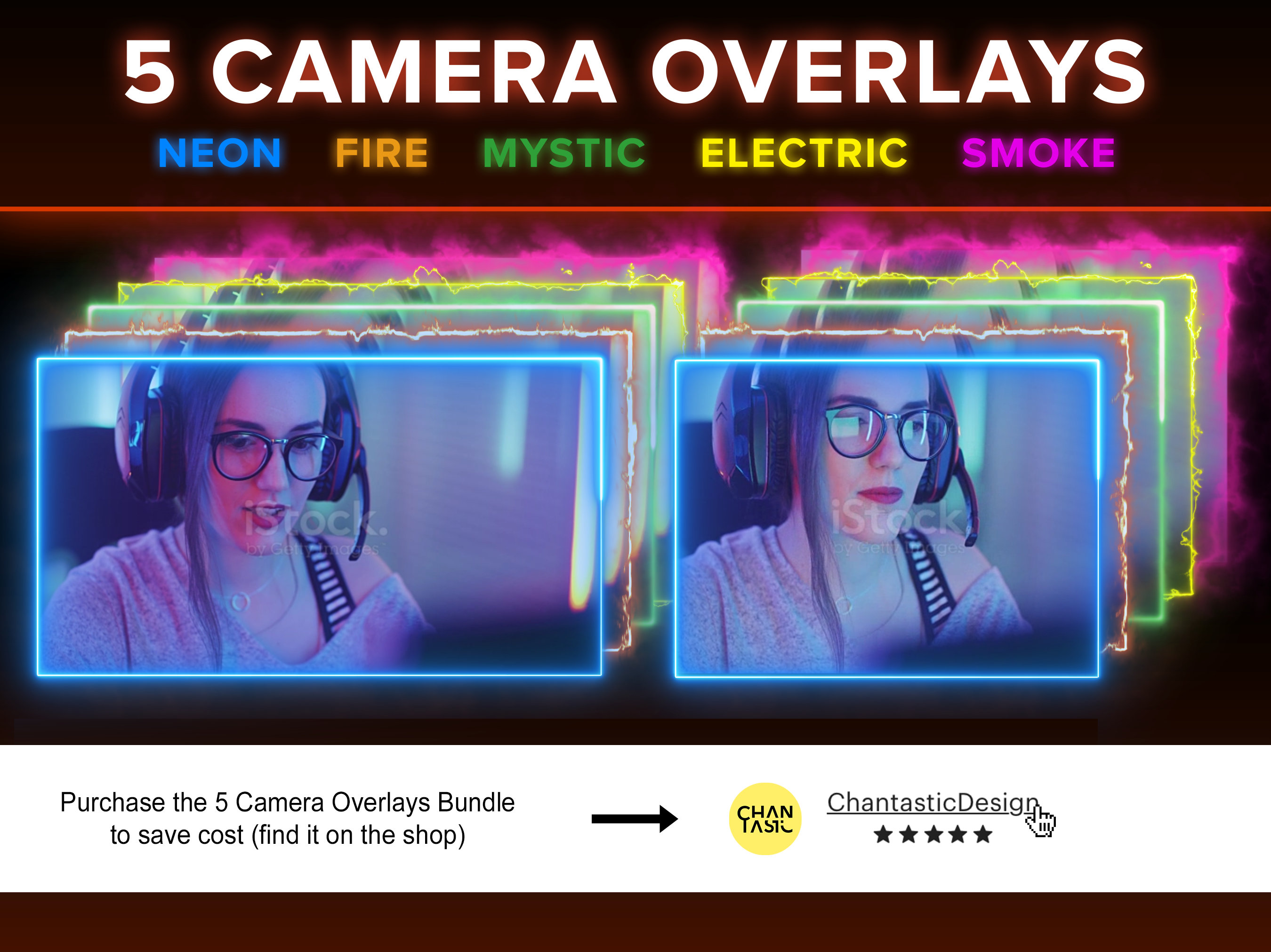 Animated Smoke Camera Overlay Twitch Customizable Color Etsy