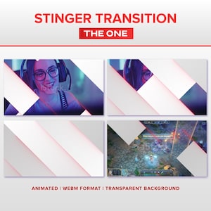 Red Neon Classic Stream Transition | The One | Red Blood Neon Light | Animated OBS Streamlabs Stinger for Twitch & YouTube